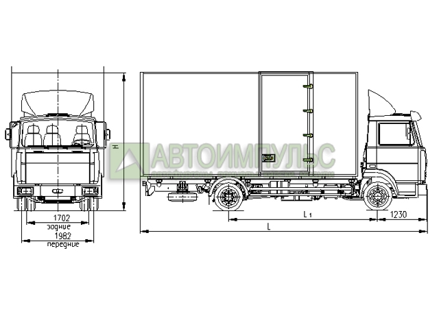 Грузовой автофургон МАЗ КГ4370-50