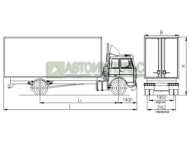 Изотермический автофургон МАЗ 5336A5